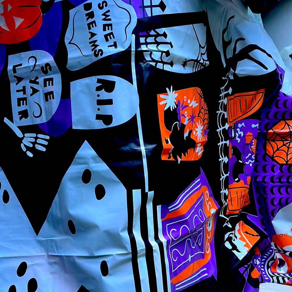 Vinyl Halloween shower curtain
